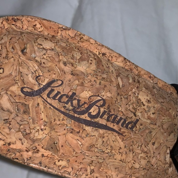 LUCKY BRAND CORK BLACK Wedges heels women’s size 8.5 - Picture 4 of 15